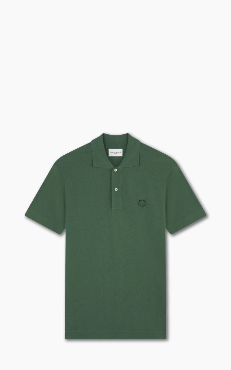 Maison Kitsuné Bold Fox Head Patch Comfort Polo Bottle Green