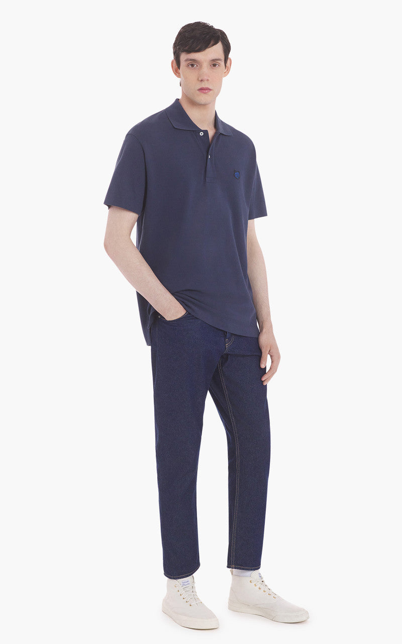 Maison Kitsuné Bold Fox Head Patch Comfort Polo Ink Blue