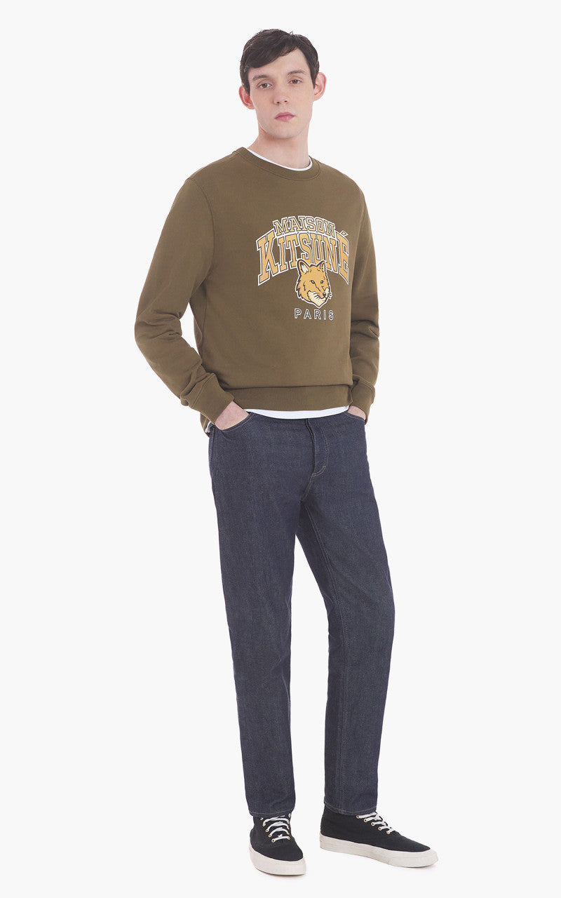 Maison Kitsuné Campus Fox Regular Sweatshirt Khaki