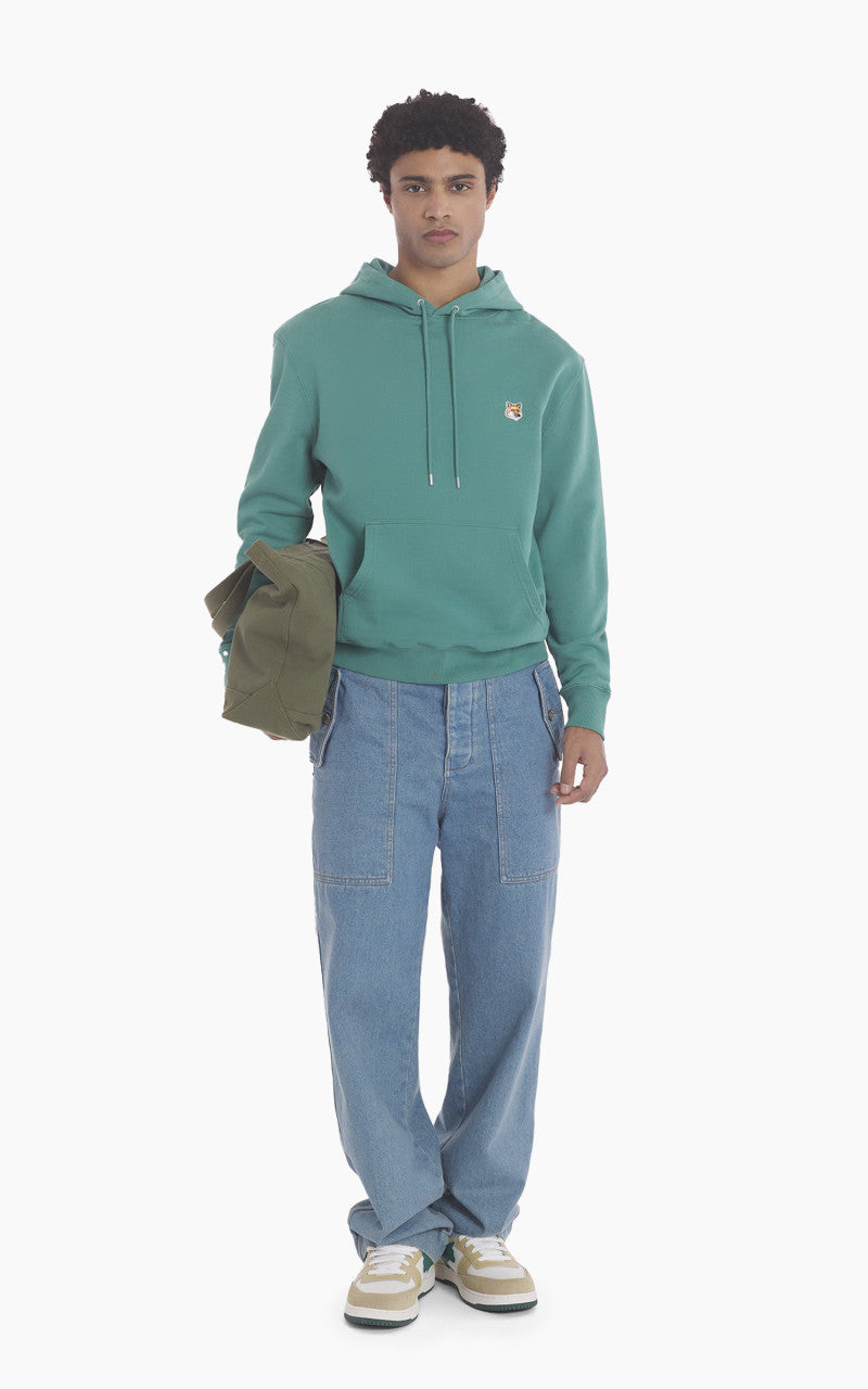 Maison Kitsuné Fox Head Patch Regular Hoodie Pine