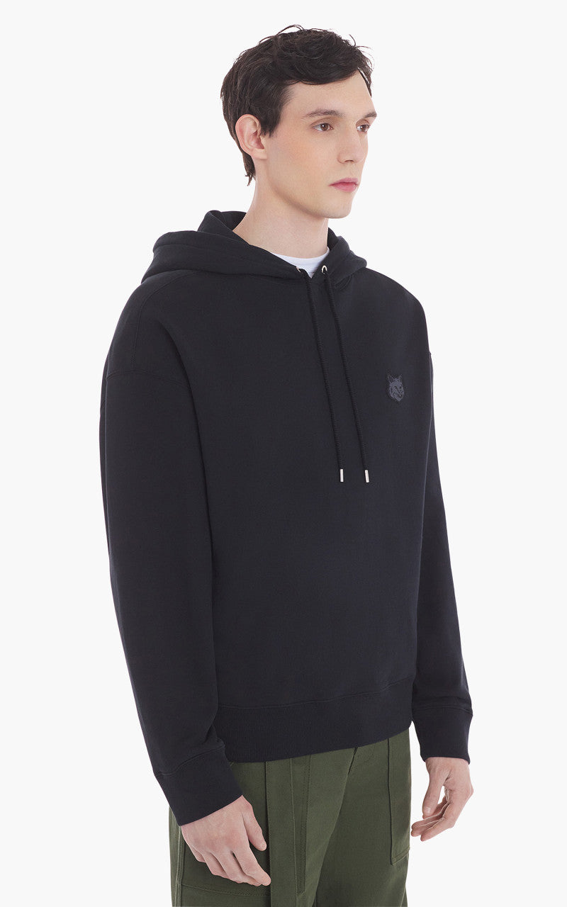 Maison Kitsuné Bold Fox Head Patch Oversize Hoodie Black
