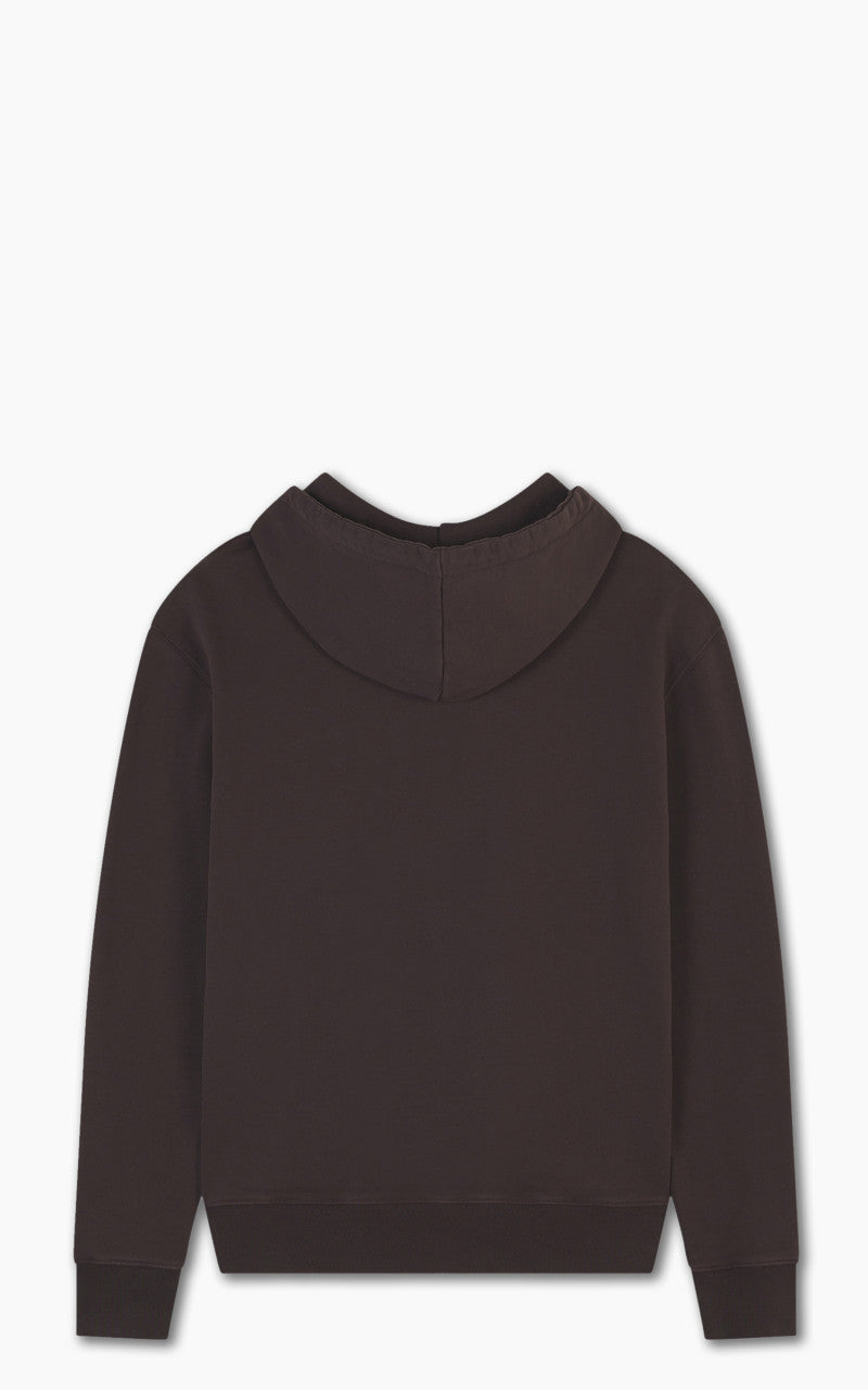 Maison Kitsuné Handwriting Regular Hoodie Dark Chocolate