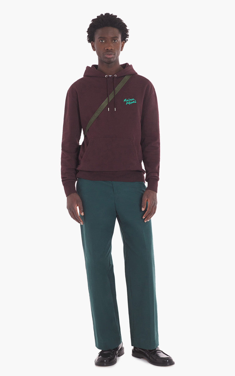 Maison Kitsuné Handwriting Regular Hoodie Dark Chocolate