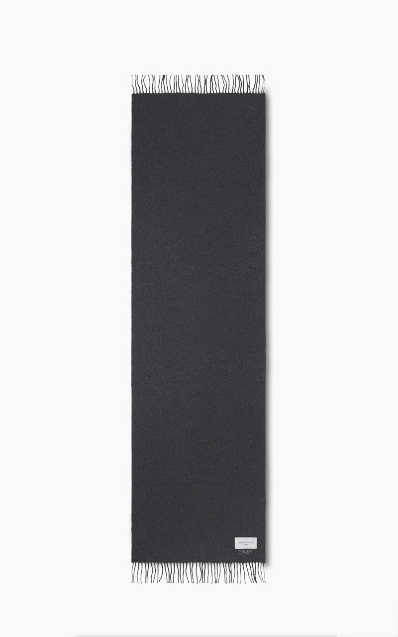 Maison Kitsuné Bold Fox Head Patch Scarf Black/Charcoal