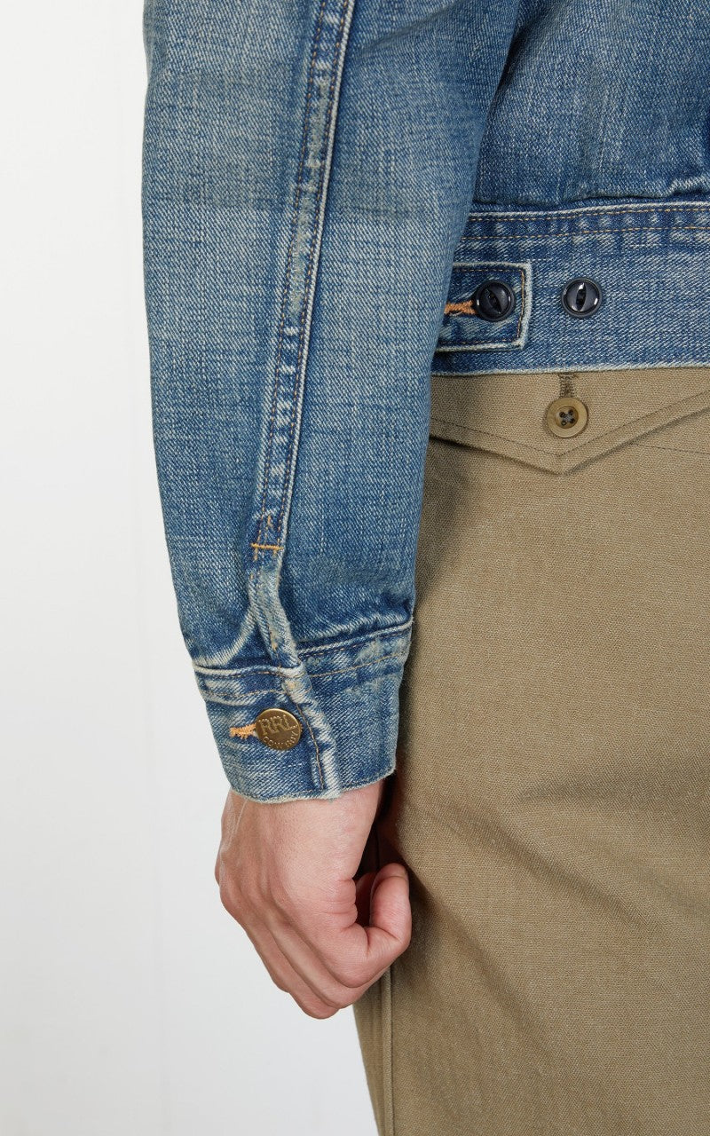 RRL Lot 271 Denim Trucker Jacket Leeland Wash