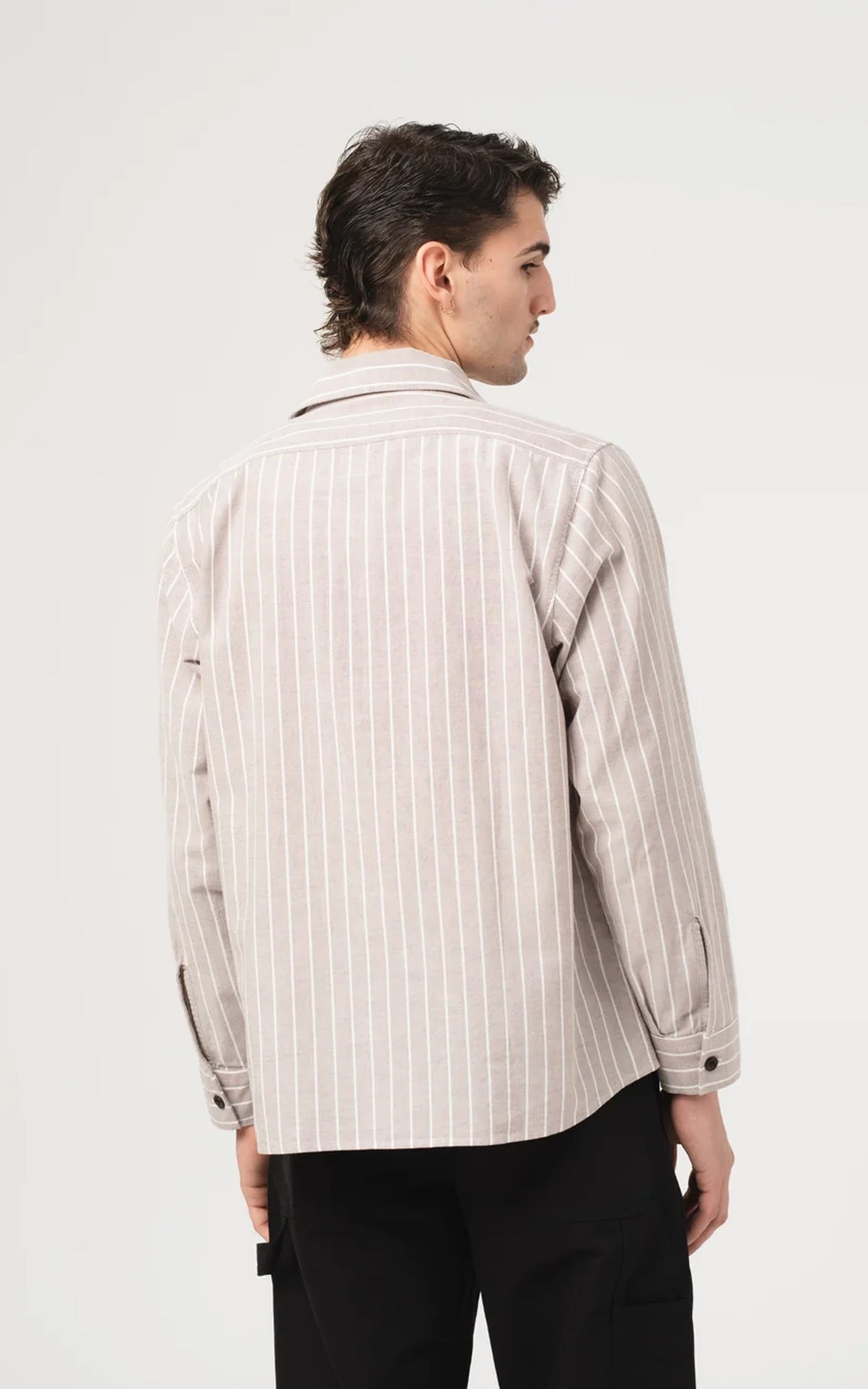 Eat Dust Pit Crew Shirt Scandic Oxford Brown/Off White