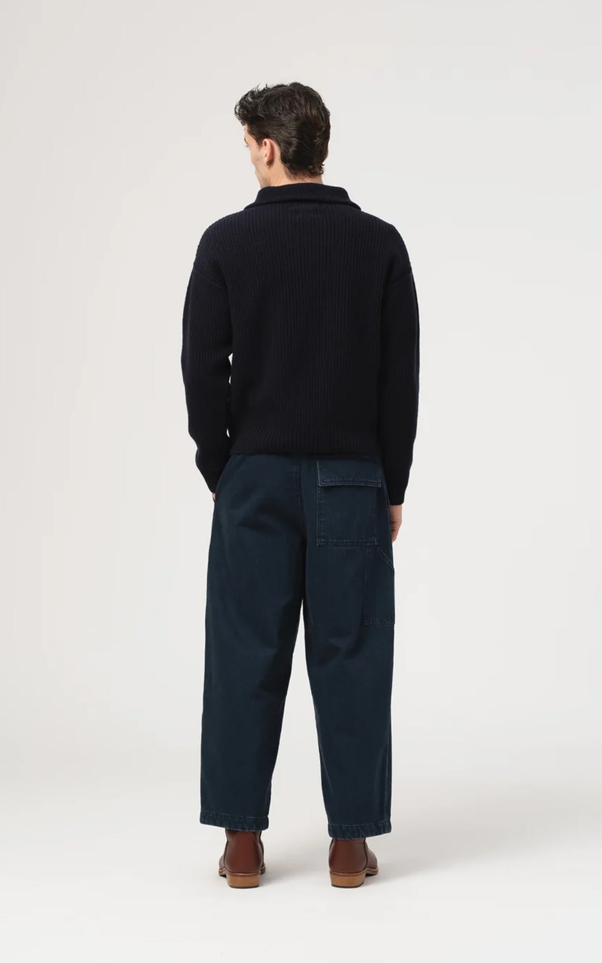 Eat Dust Fly Deck Sweater Yarn Delta Navy