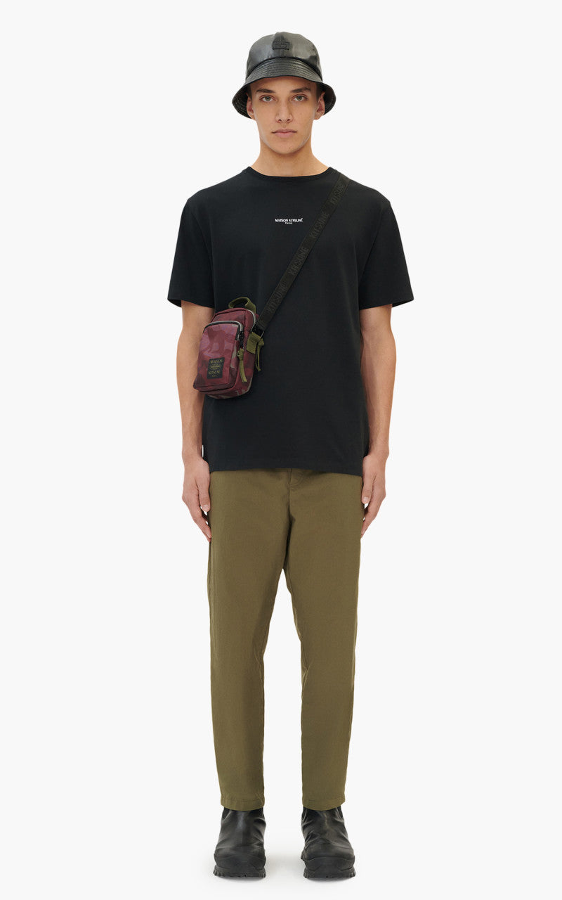 Maison Kitsuné Maison Kitsune Paris Embroidery Relaxed T-Shirt Black