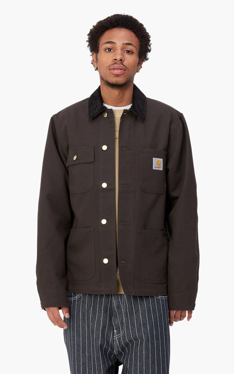 Carhartt WIP Michigan Coat Dearborn Canvas Tobacco/Black Rigid