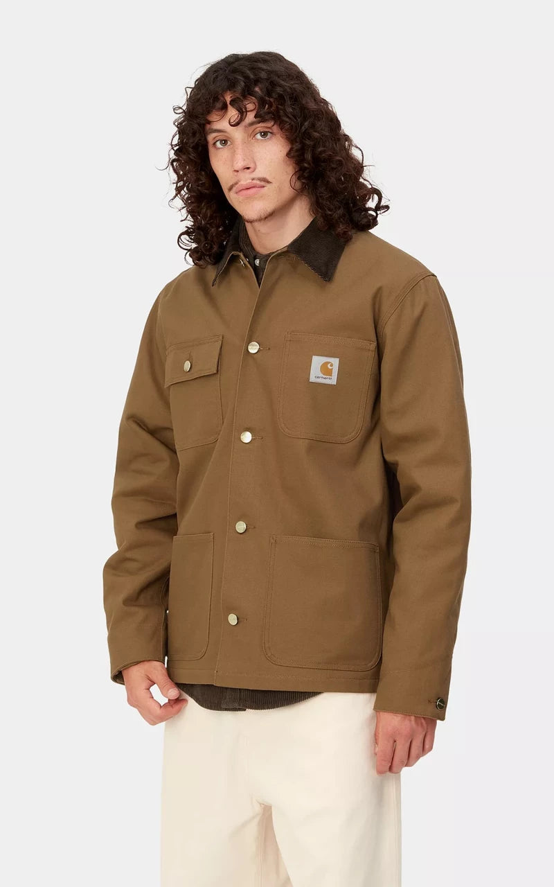 Carhartt WIP Michigan Coat Winter Dearborn Canvas Hamilton Brown/Black