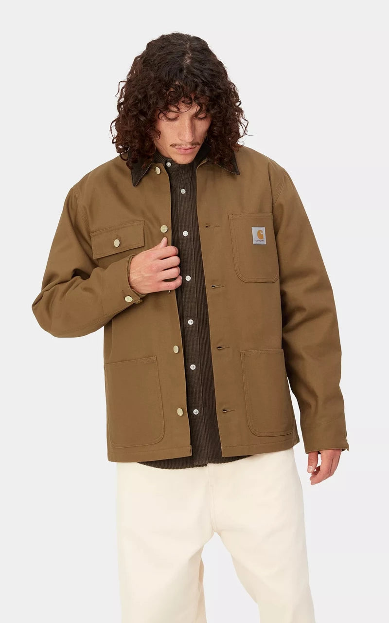 Carhartt WIP Michigan Coat Winter Dearborn Canvas Hamilton Brown/Black