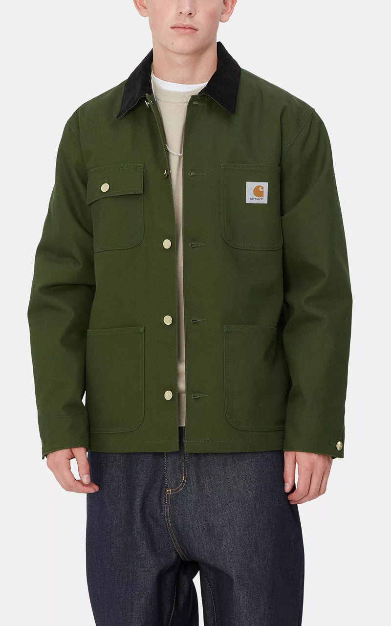 Carhartt WIP Michigan Coat Winter Dearborn Canvas Tarragon/Black