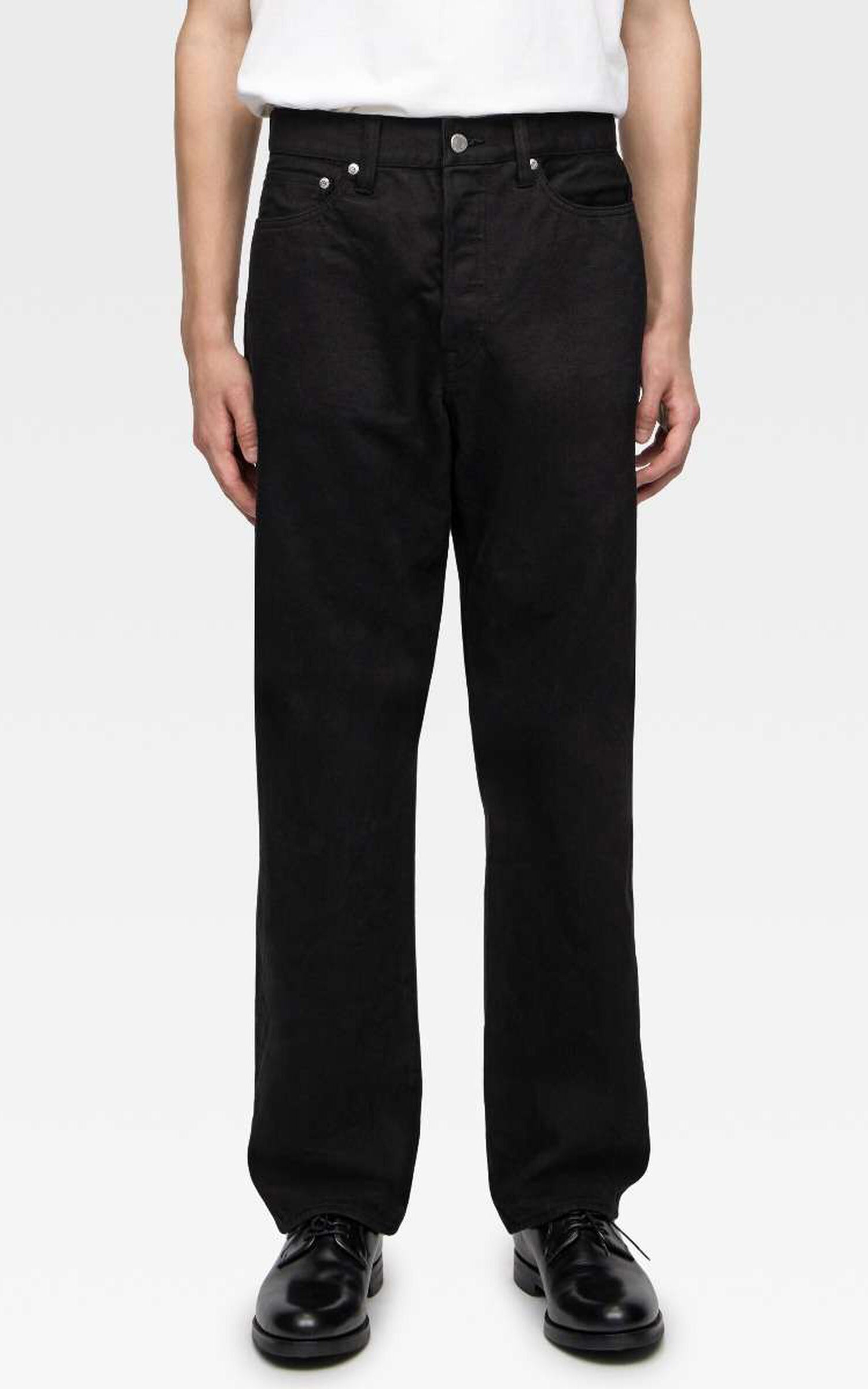 Momotaro Jeans MMJE6401 #100 'Kurozome-Dye' Straight Denim Black 15oz