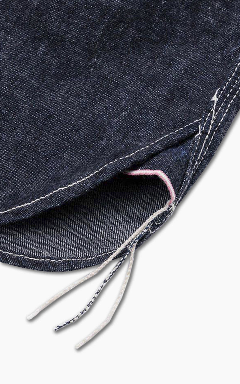 Momotaro Jeans MSS0010M31 GTB Selvedge Denim Jail Pocket Shirt Indigo 8oz