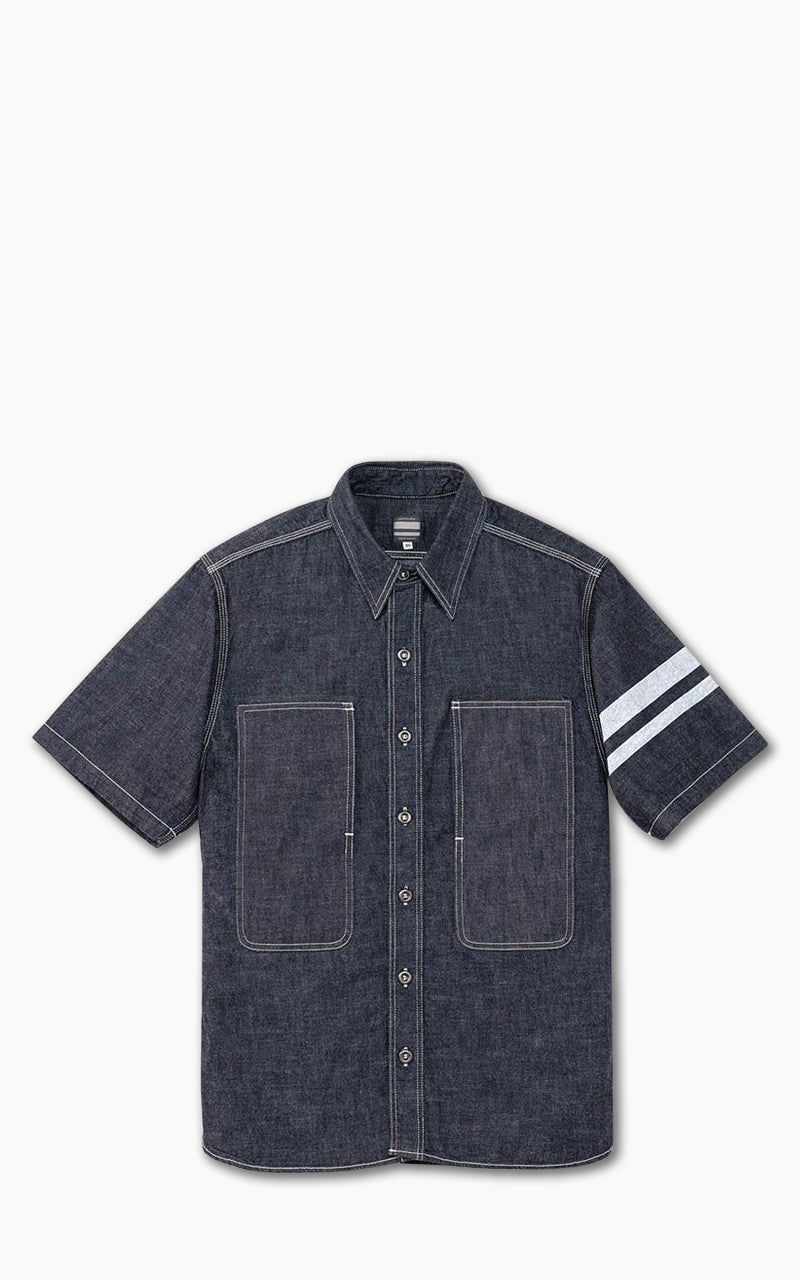 Momotaro Jeans MSS0010M31 GTB Selvedge Denim Jail Pocket Shirt