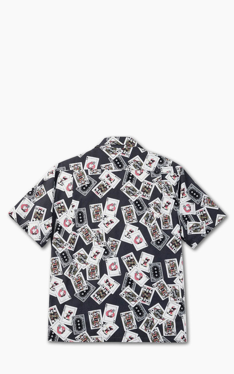 Momotaro Jeans MSS1010M31 Original Cards Design Hawaiian Shirt Black