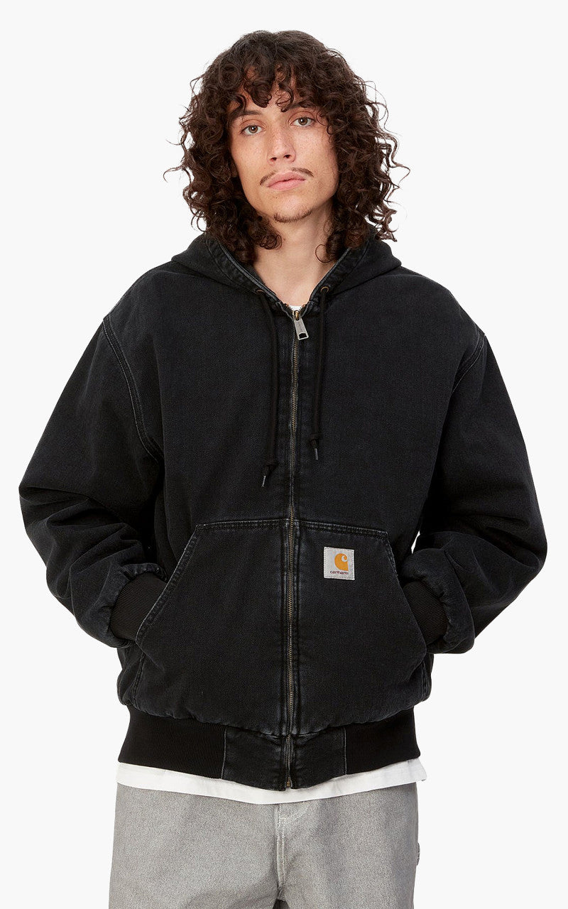 Carhartt WIP OG Active Jacket Black Stone Washed