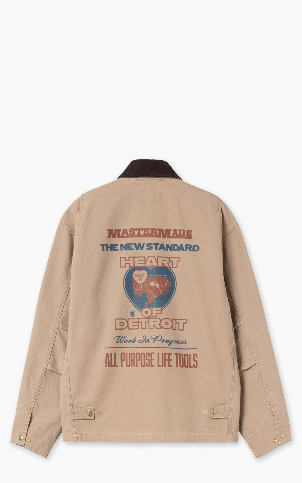 Carhartt WIP OG Arcan Graphic Jacket Dearborn Canvas Heavy Stone Wash Dusty H Brown/Tobacco