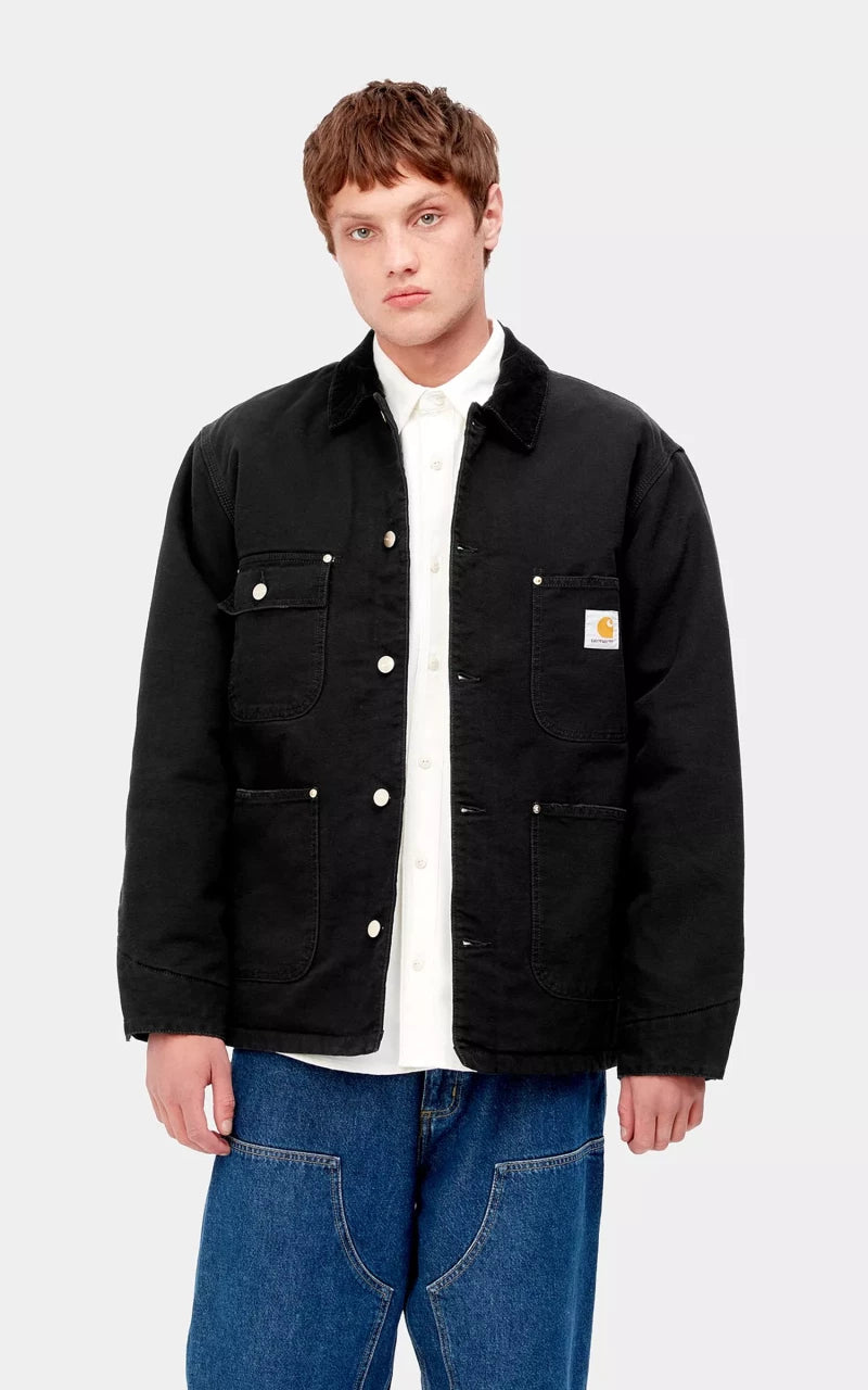 Carhartt WIP OG Chore Coat Aged Canvas Black/Black