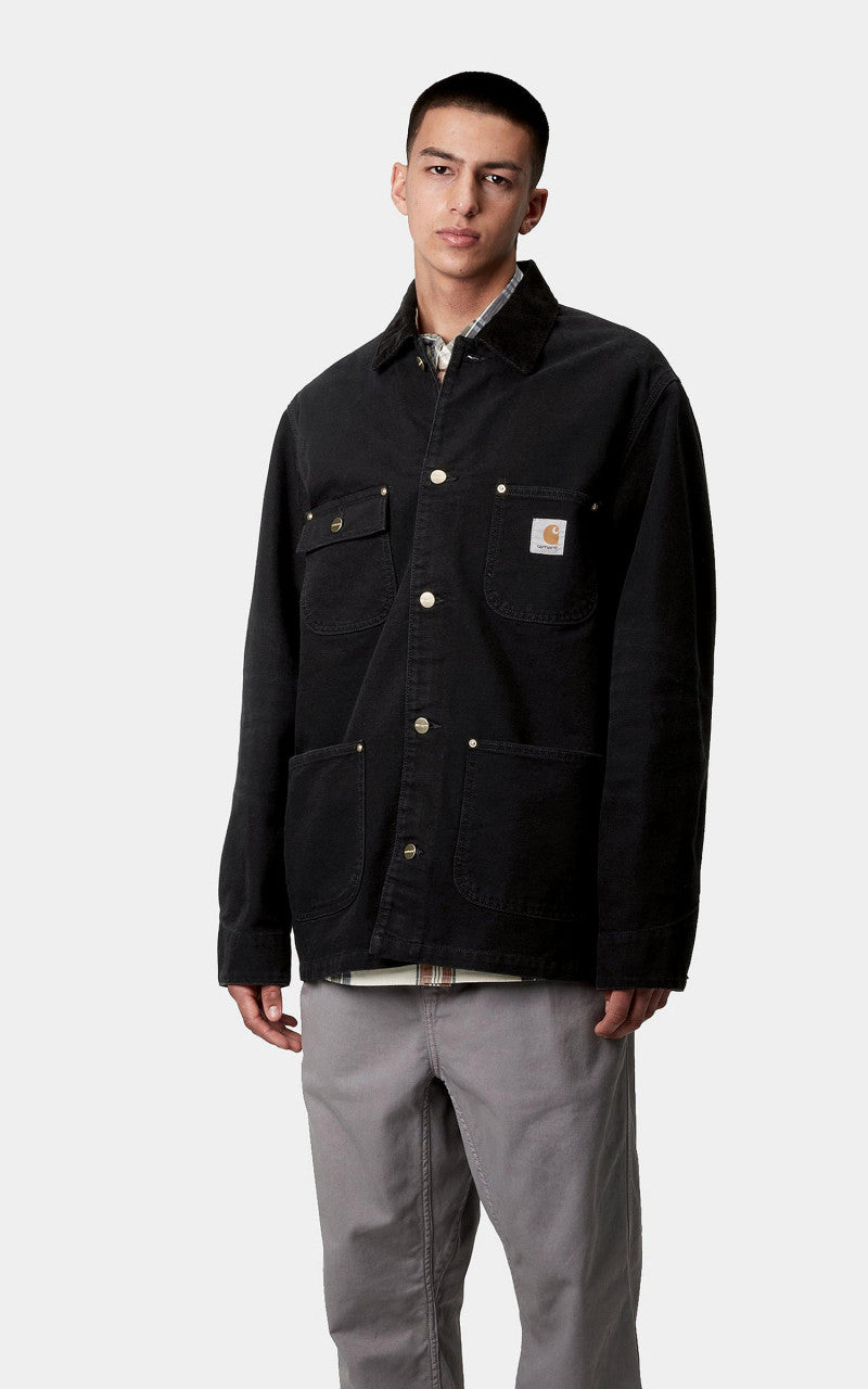 Carhartt WIP OG Chore Coat Dearborn Canvas Aged Black/Black