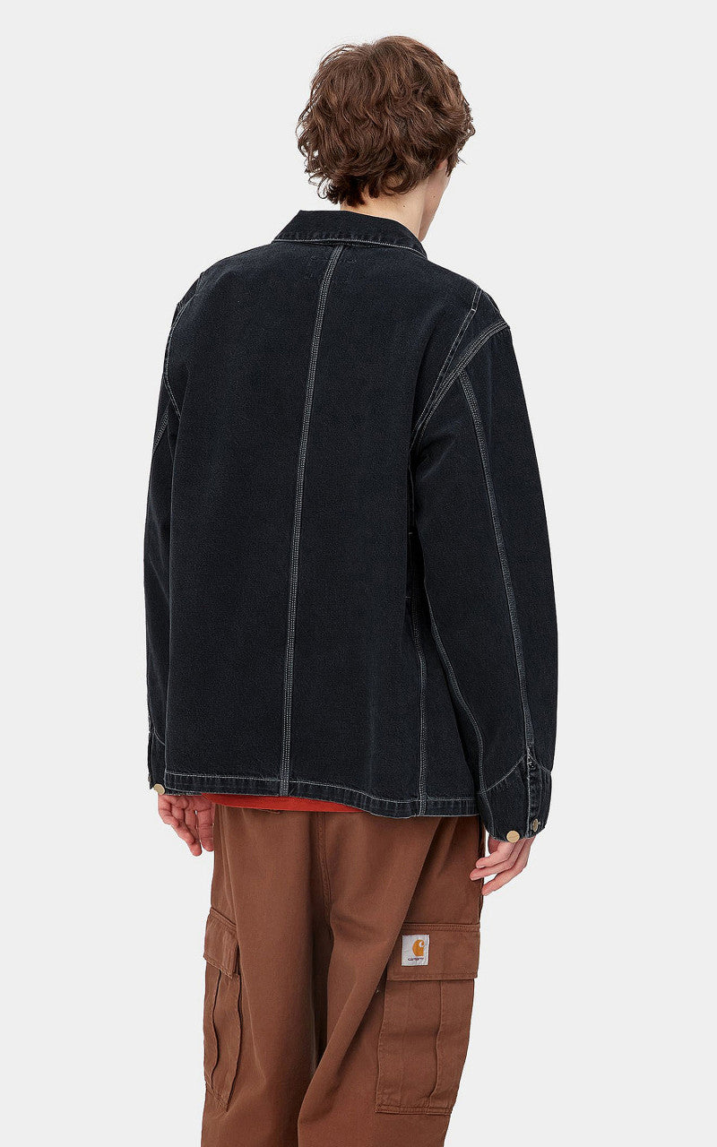Carhartt WIP OG Chore Coat Norco Denim Heavy Stone Wash Black