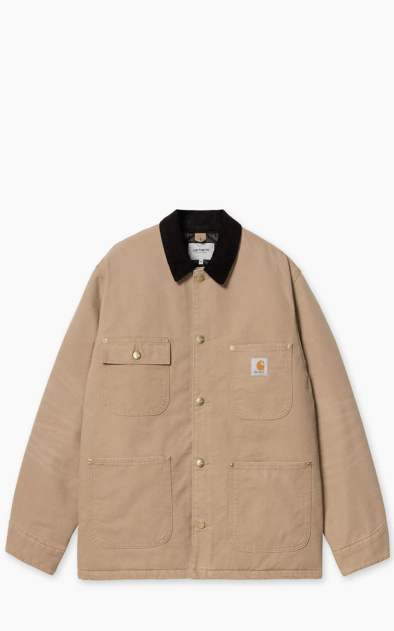Carhartt WIP OG Chore Coat Aged Canvas Peanut/Black Carhartt WIP OG Chore Coat Aged Canvas Peanut/Black