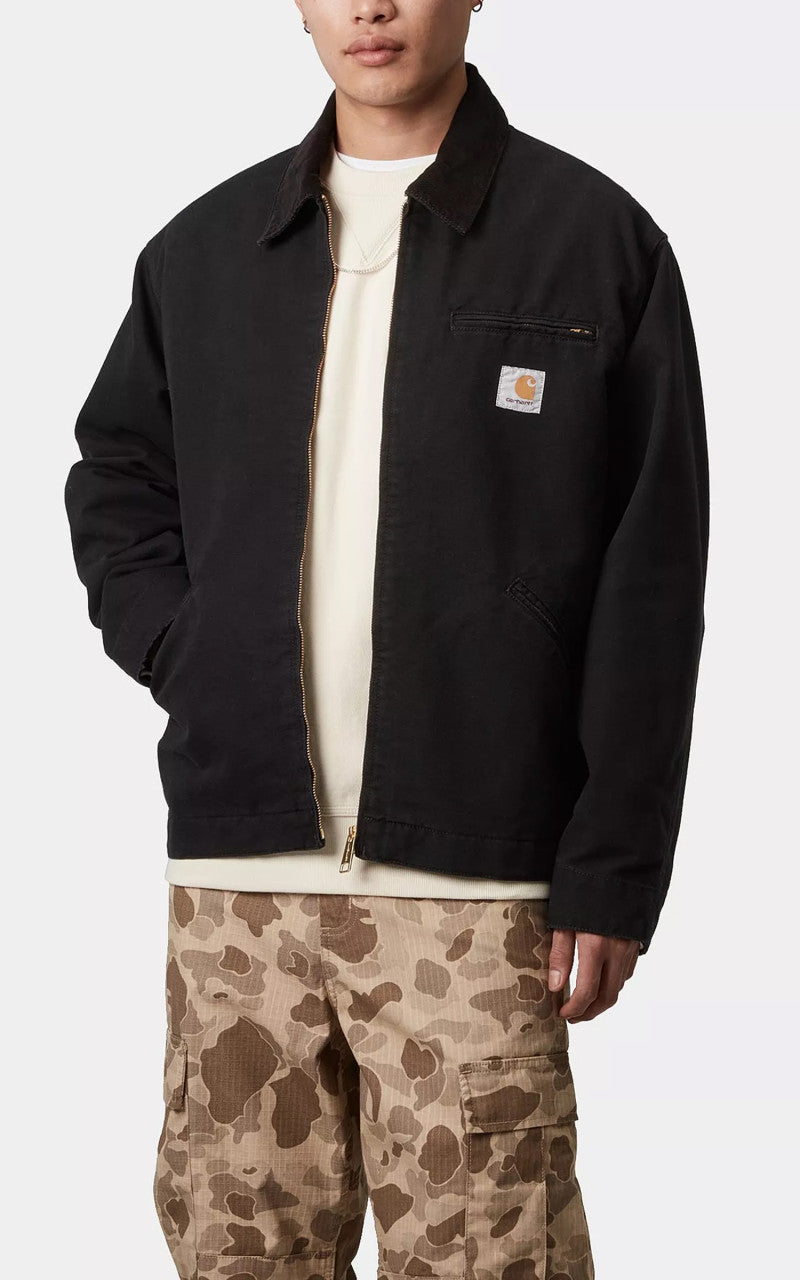 Carhartt WIP OG Detroit Jacket Dearborn Canvas Aged Canvas Black/Black