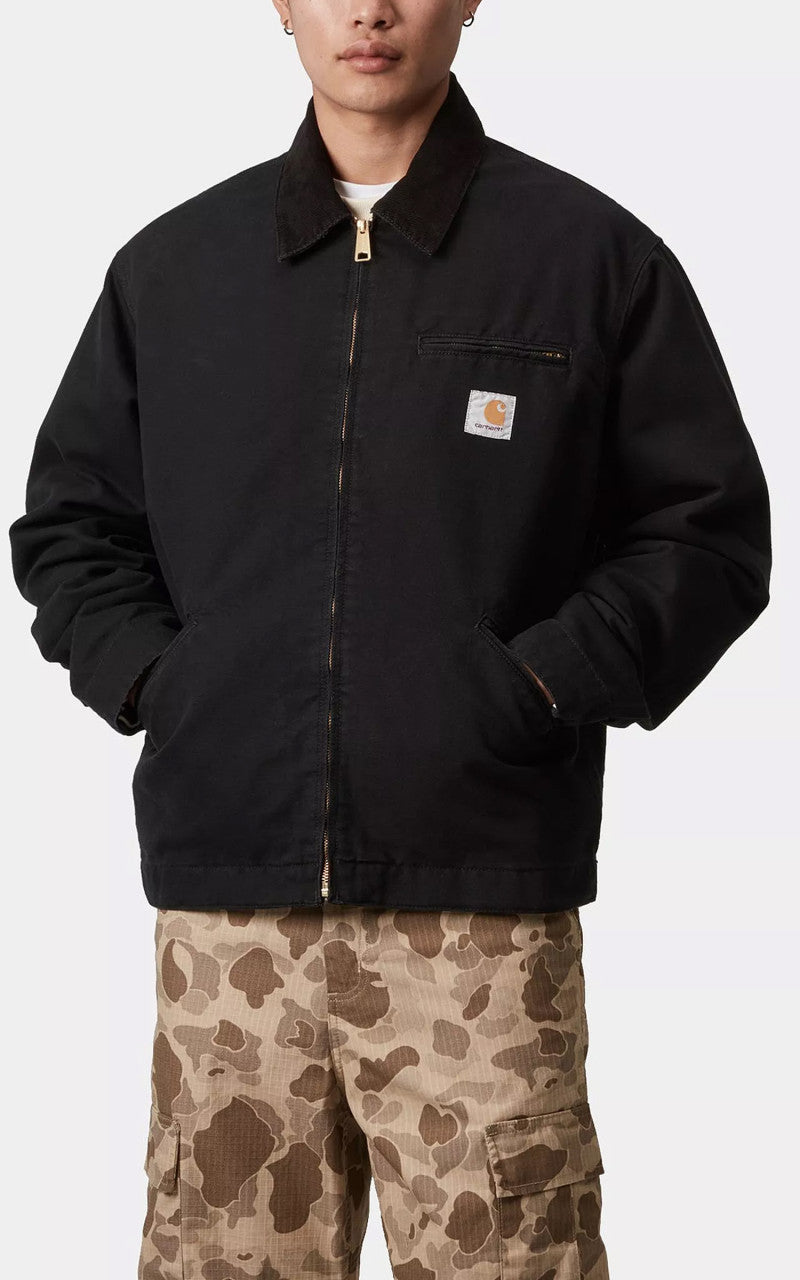 Carhartt WIP OG Detroit Jacket Dearborn Canvas Aged Canvas Black/Black