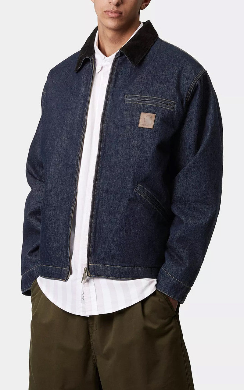 Carhartt WIP OG Detroit Jacket Smith Denim Rinsed Blue/Black