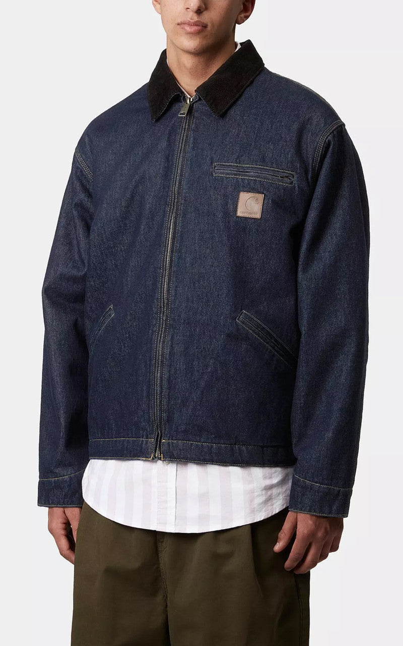 Carhartt WIP OG Detroit Jacket Smith Denim Rinsed Blue/Black