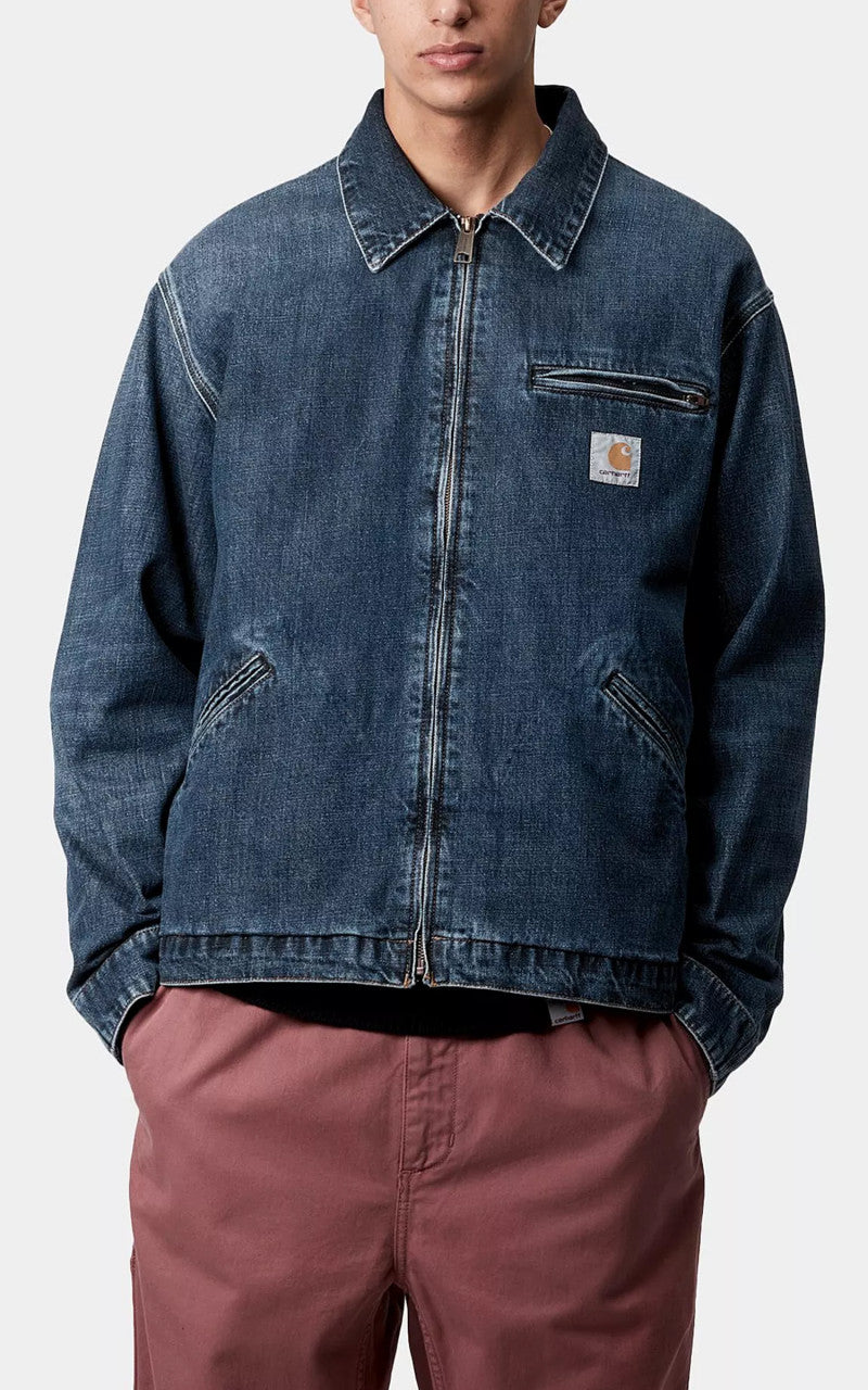 Carhartt WIP OG Detroit Jacket Camano Denim Blue Dark Used