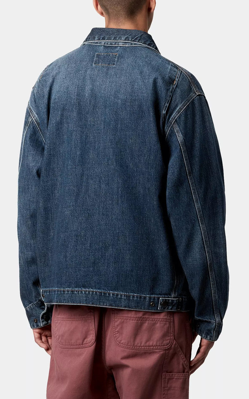 Carhartt WIP OG Detroit Jacket Camano Denim Blue Dark Used