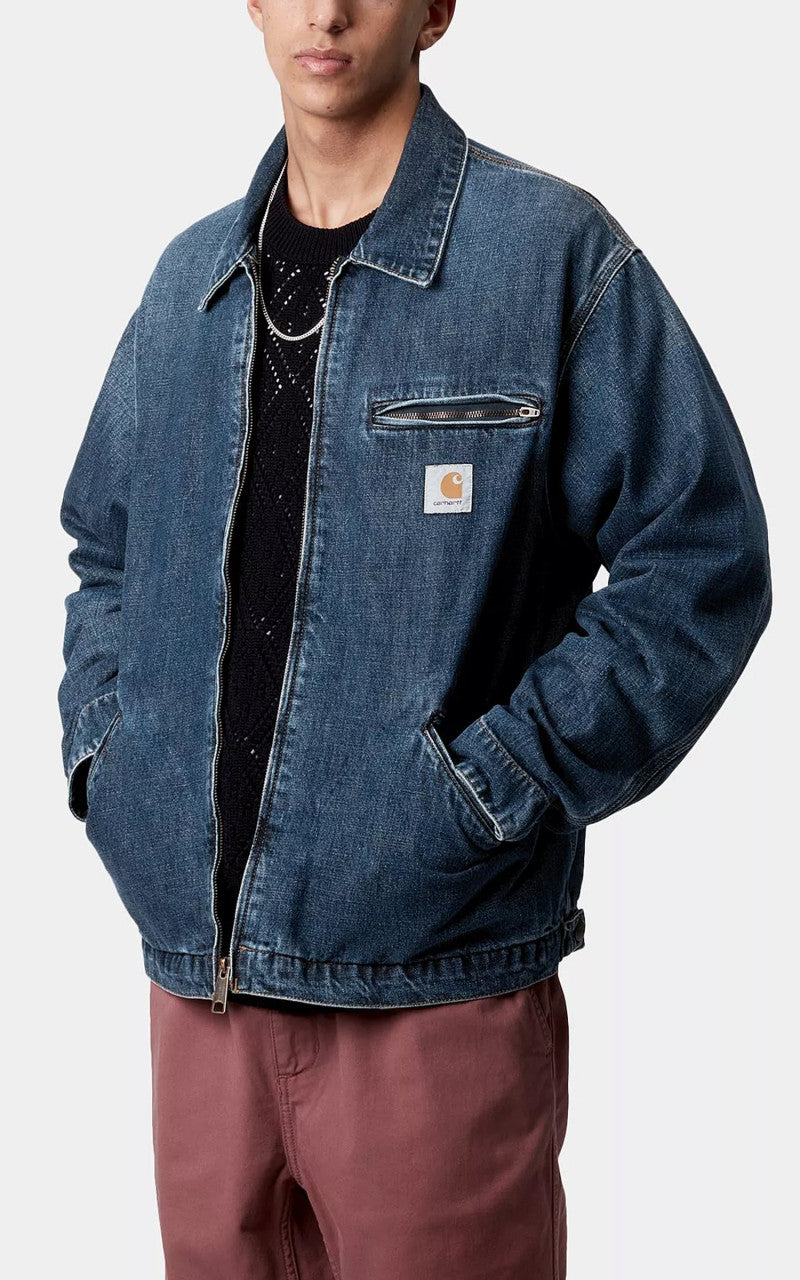 Carhartt WIP OG Detroit Jacket Camano Denim Blue Dark Used
