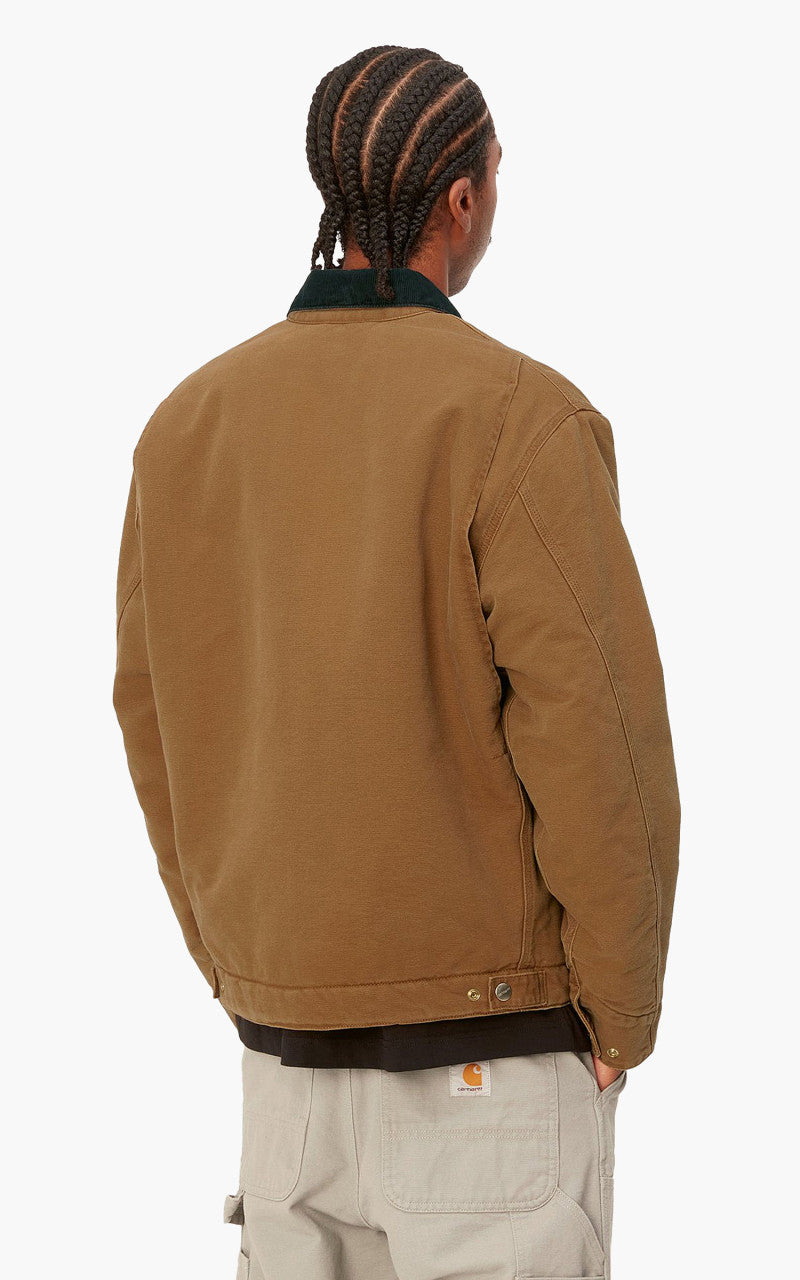 Carhartt WIP OG Detroit Jacket Dearborn Canvas Deep H Brown/Black Aged