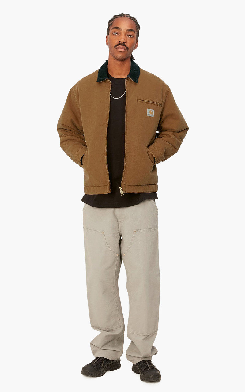 Carhartt WIP OG Detroit Jacket Dearborn Canvas Deep H Brown/Black Aged