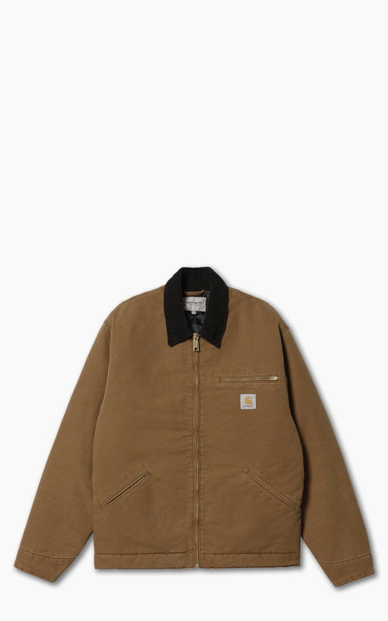 Carhartt WIP OG Detroit Jacket Dearborn Canvas Deep H Brown/Black Aged