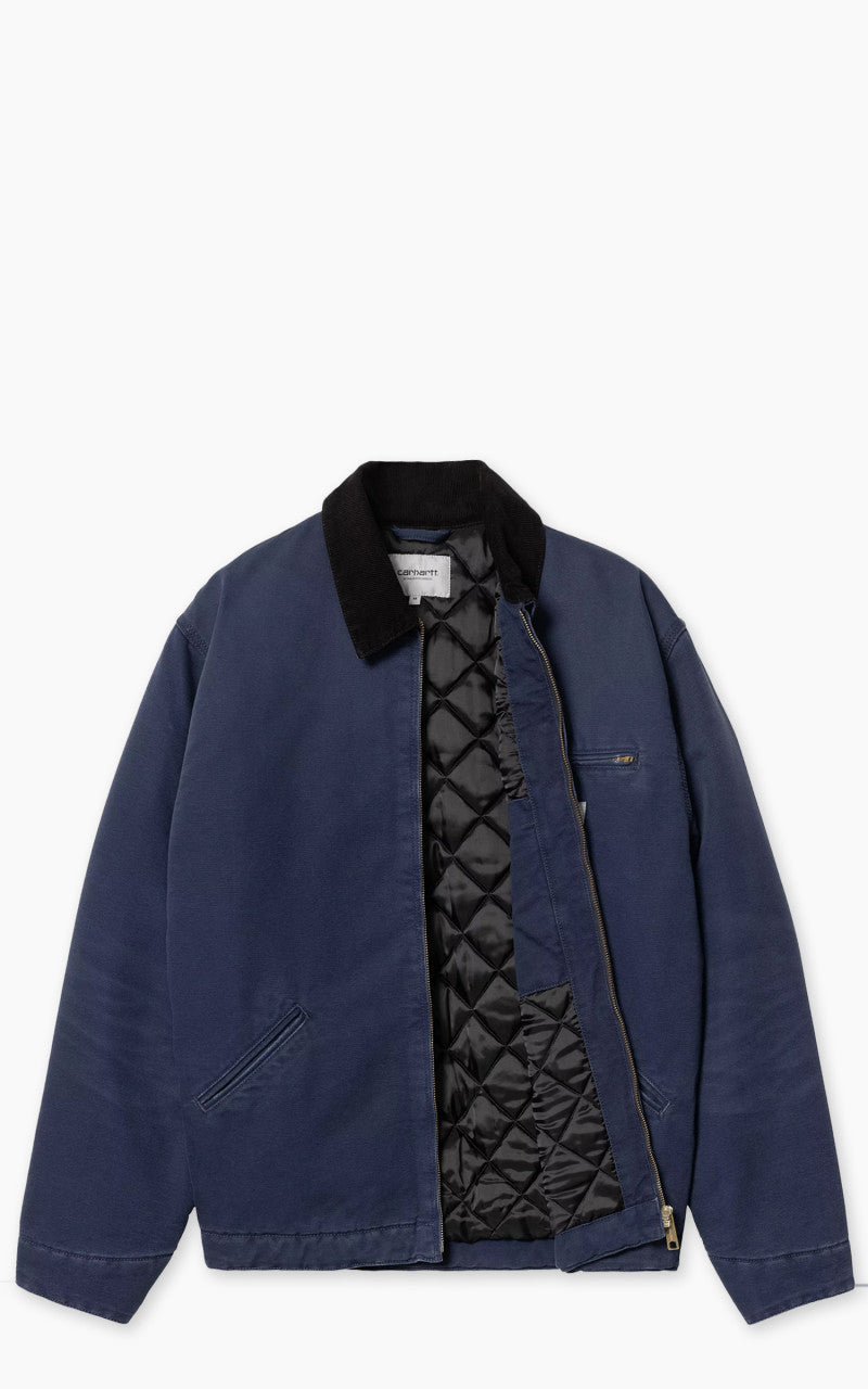 Carhartt WIP OG Detroit Jacket Winter Dearborn Canvas Aged Canvas Air Force Blue/Black
