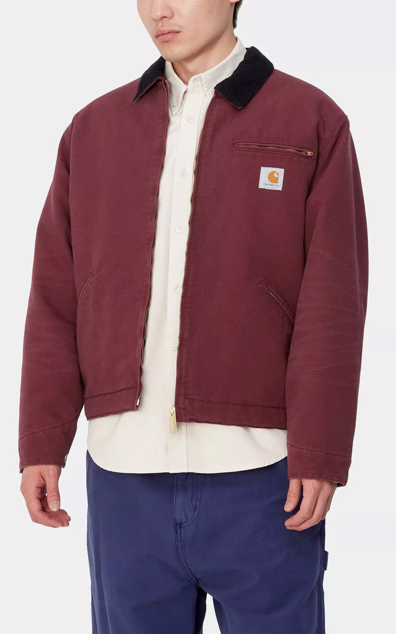 Carhartt WIP OG Detroit Jacket Winter Dearborn Canvas Aged Canvas Malbec/Black