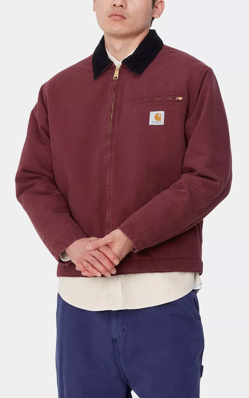 Carhartt WIP OG Detroit Jacket Winter Dearborn Canvas Aged Canvas Malbec/Black