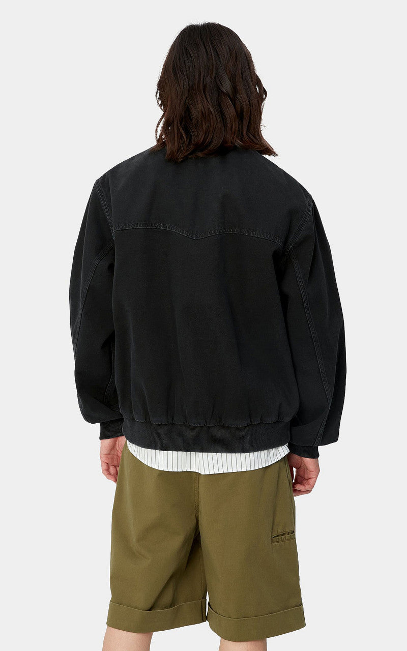 Carhartt WIP OG Santa Fe Bomber Clark Twill Black Stone Dyed