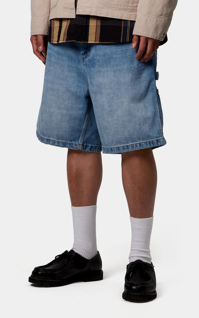 Carhartt WIP OG Single Knee Short Camano Denim Burst Washed Blue