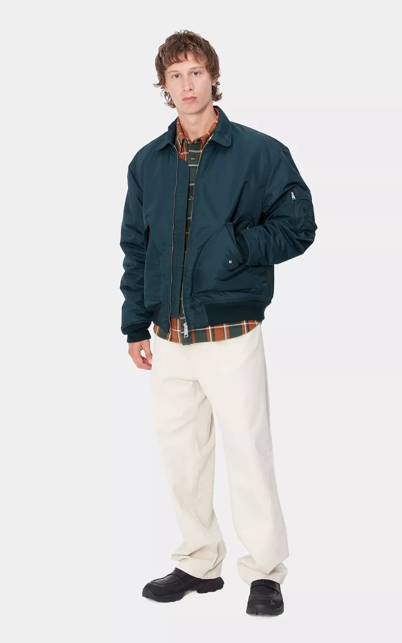 Carhartt WIP Olten Bomber Jacket Nylon Duck Blue/Turmeric