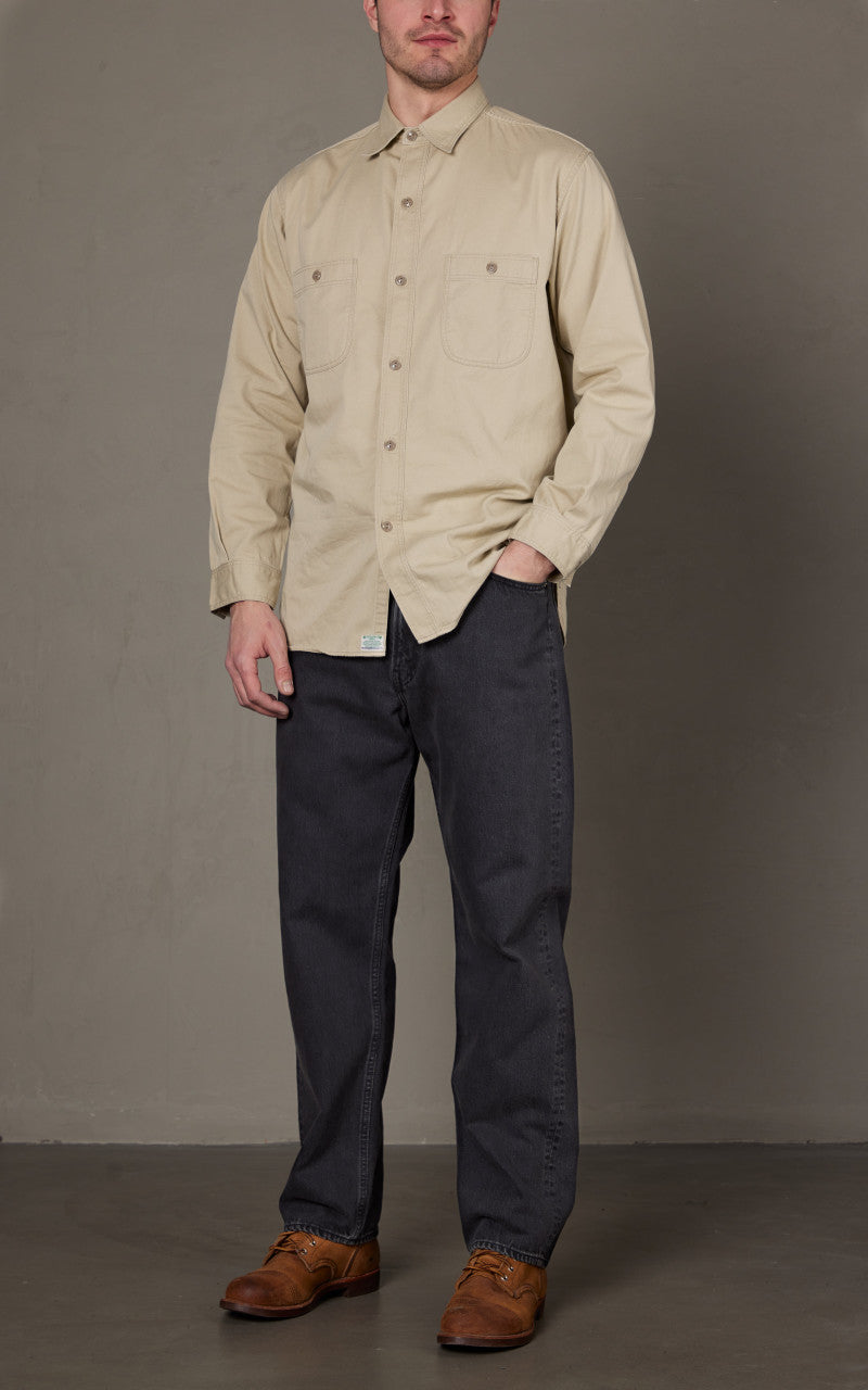 OrSlow 101 Dads Fit Denim Pants Stonewashed Black