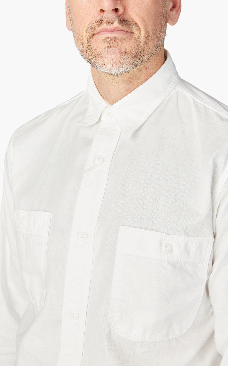 OrSlow Chambray Work Shirt White