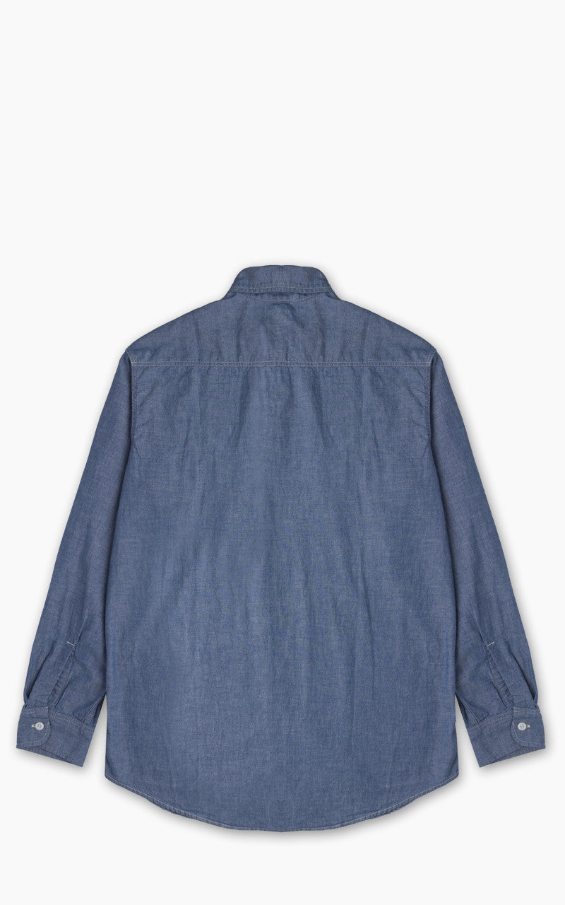 OrSlow Chambray Work Shirt Indigo Blue