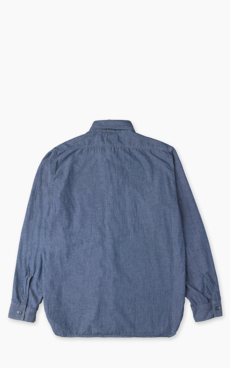 OrSlow Vintage Fit Chambray Work Shirt Blue
