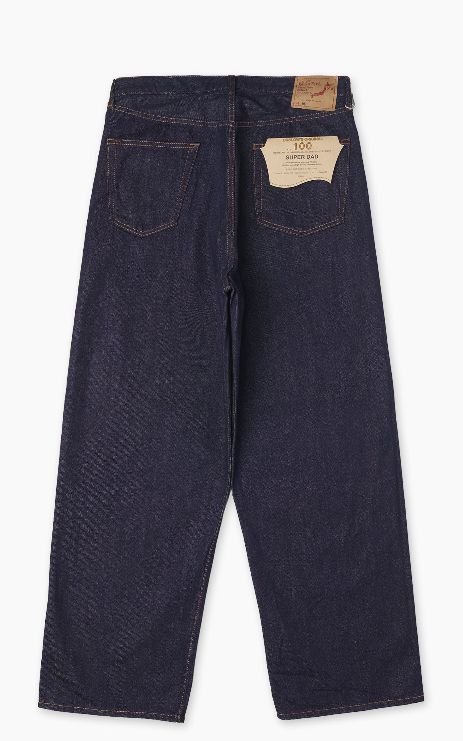 OrSlow 100 Super Dad's Fit Denim Pants Blue One Wash