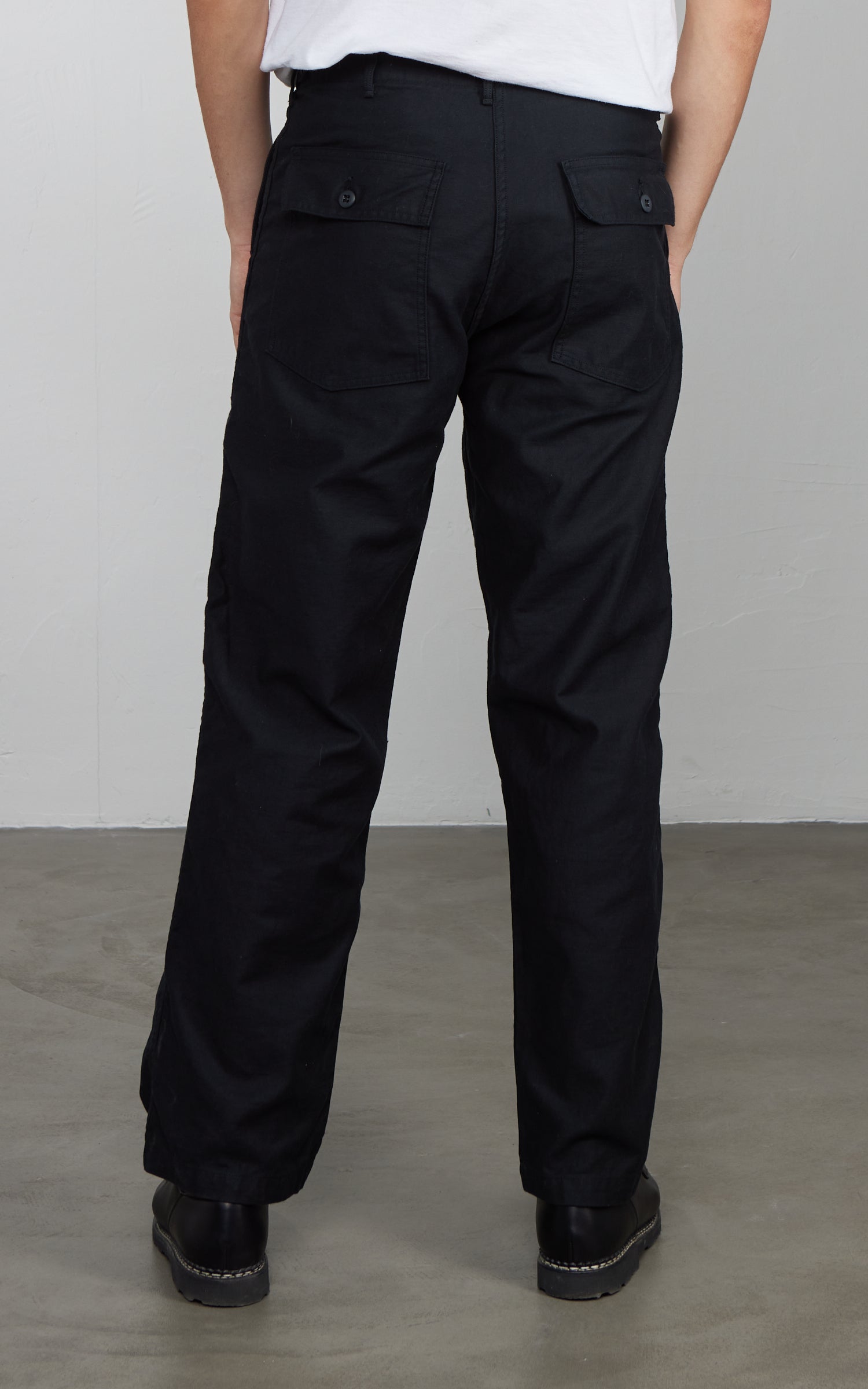 OrSlow US Army Fatigue Pants Regular Reverse Sateen Black