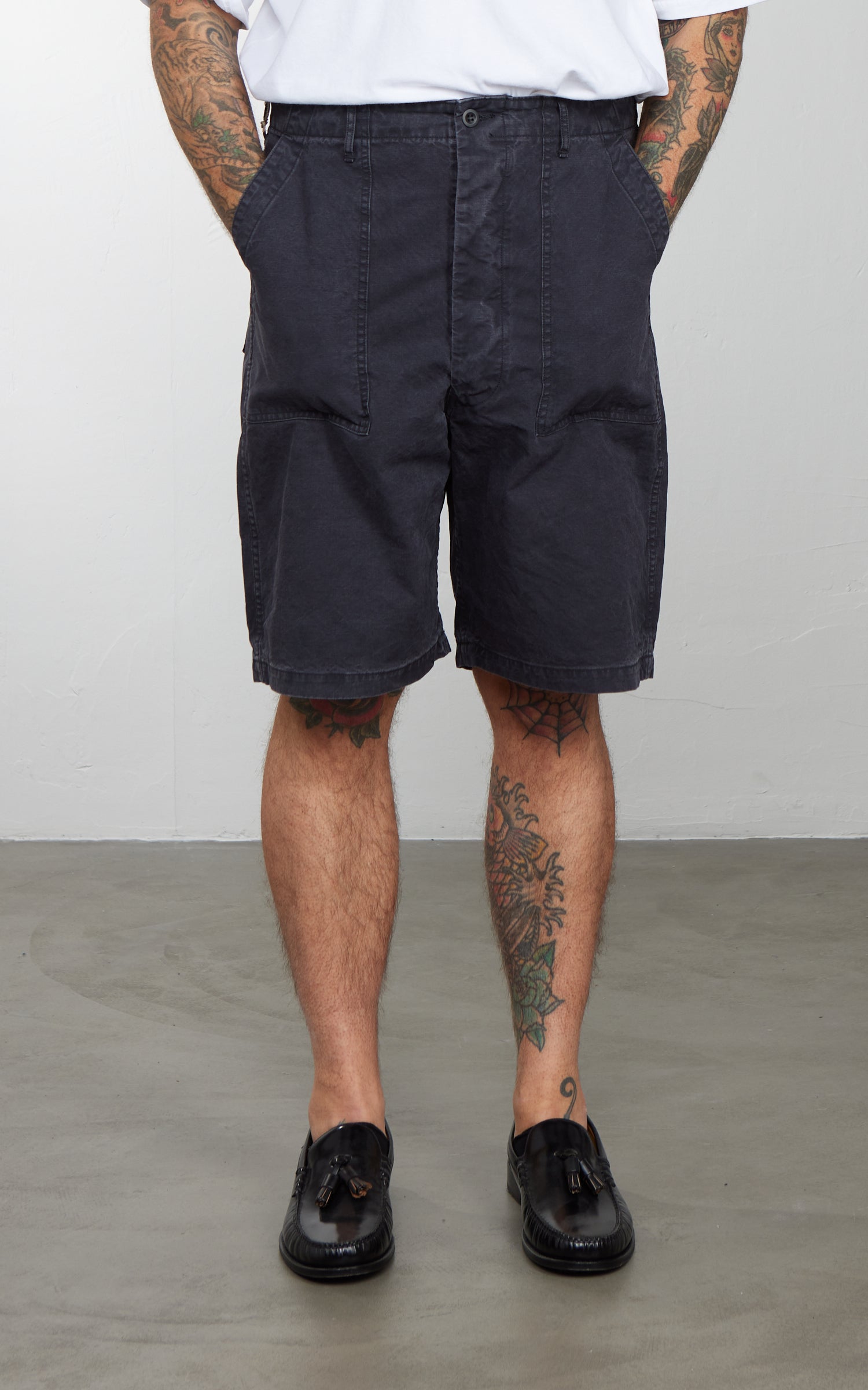 OrSlow Summer Fatigue Shorts Cotton Black