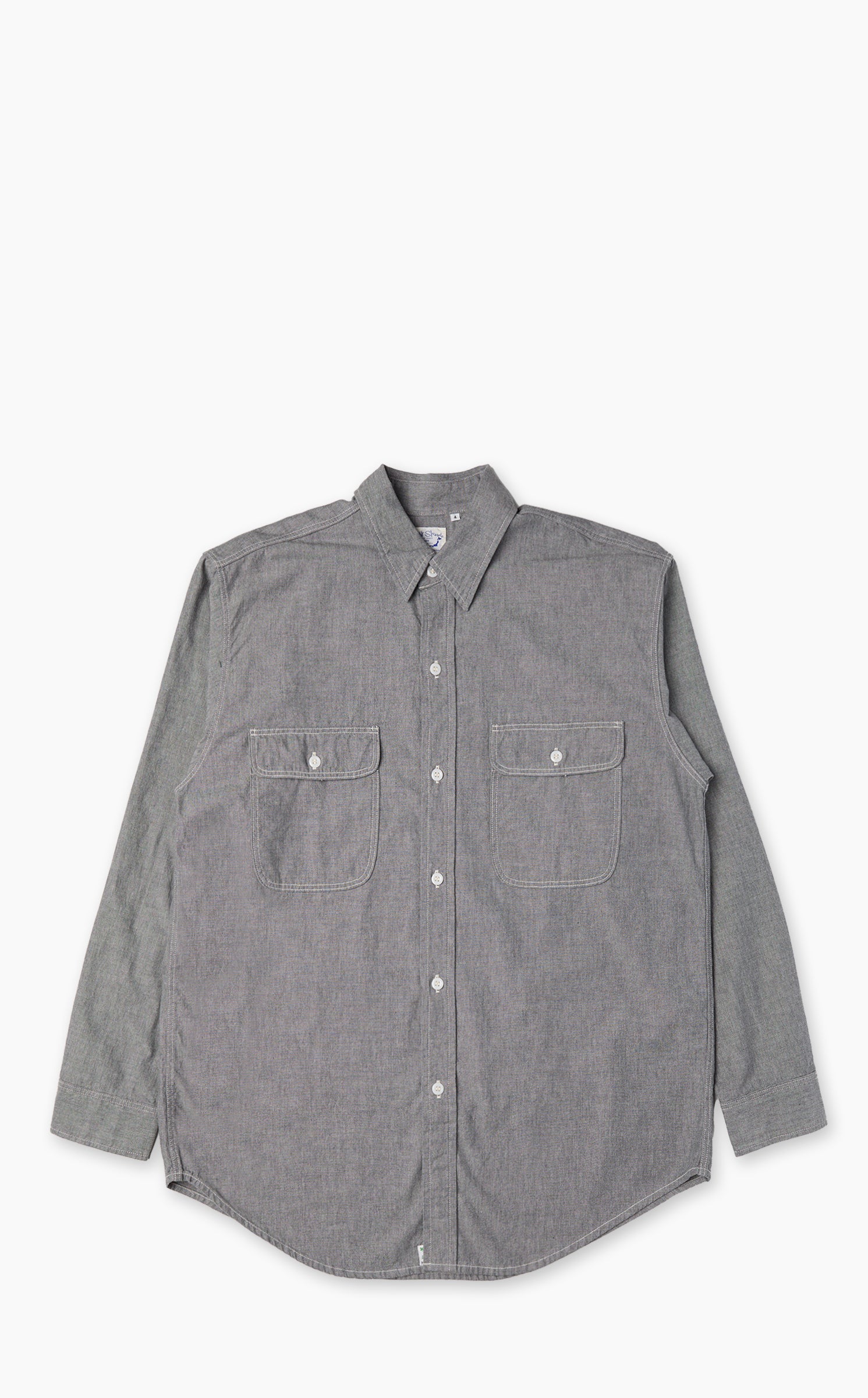 OrSlow Chambray Work Shirt Grey